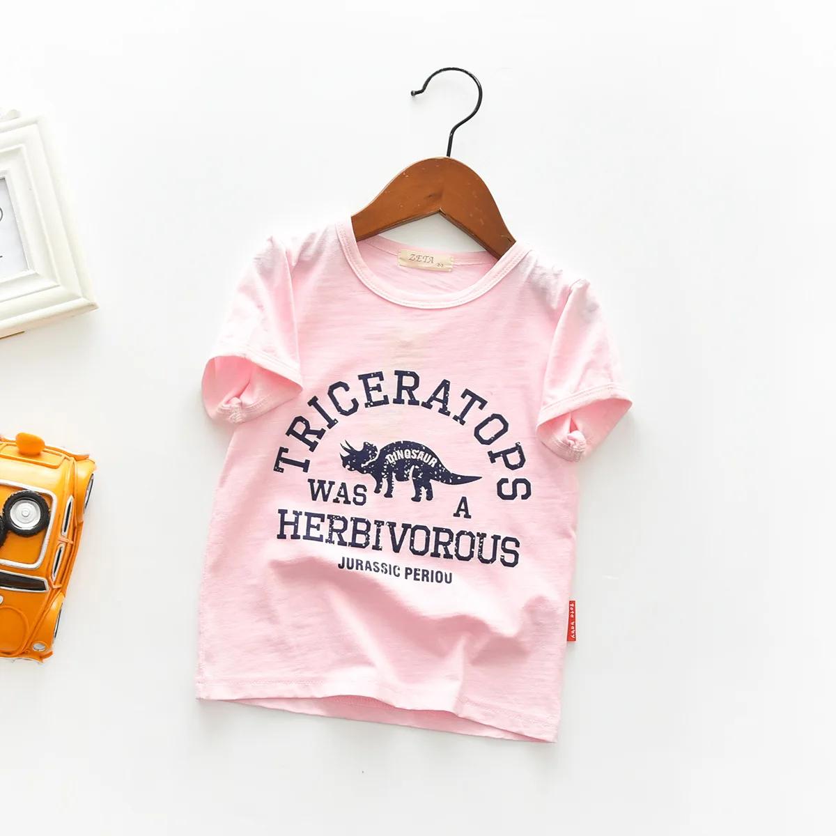High Quality Children's Cotton Round Neck Short Sleeve Dinosaur T-shirt. 3-8T Boys And Girls Sports Fashion Tops.kids Clothes