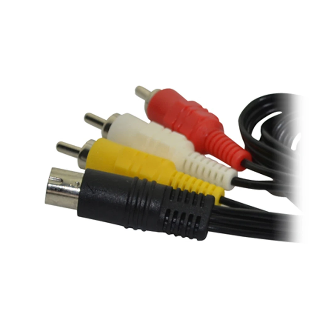100 шт. много Новый никель покрытие Plug Аудио Видео AV кабель для SEGA Сатурн a/V RCA шнур SS