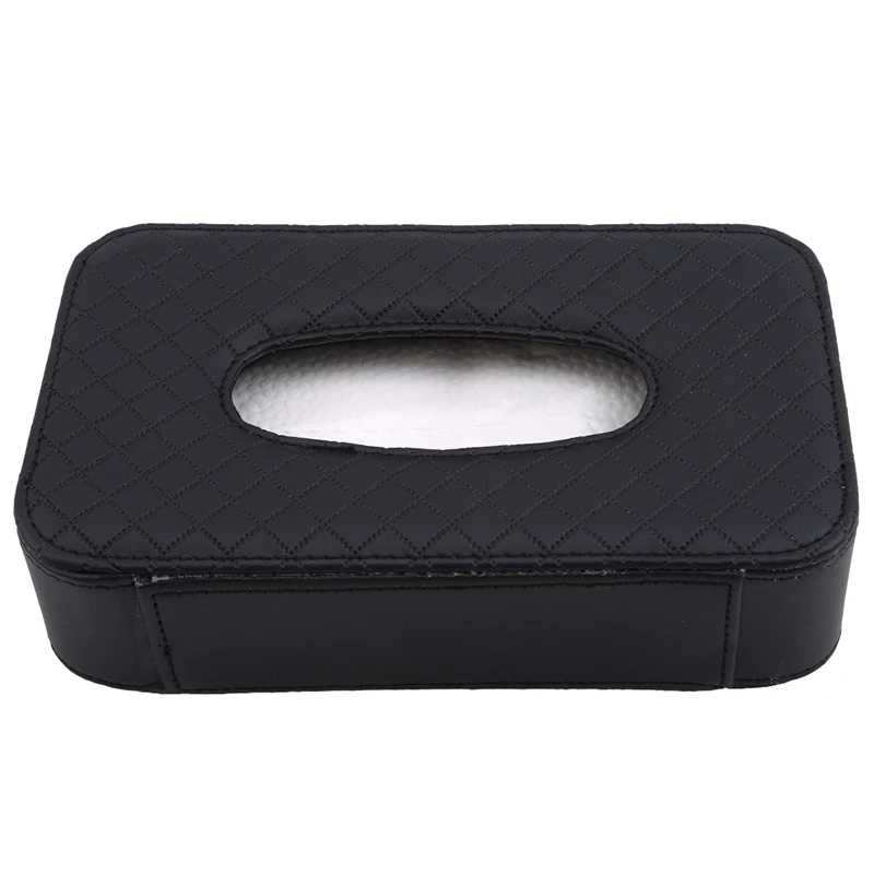 Universal Car Sun Visor Tissue Box Holder PU Leather Tissue Box Cover Case For Paper Auto Organizer Accessories