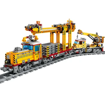 

1270+Pcs MOC City Train DPK32 Track-laying Vehicle Bricks DIY Building Block Model with Light Construction Kit - Dynamic Version