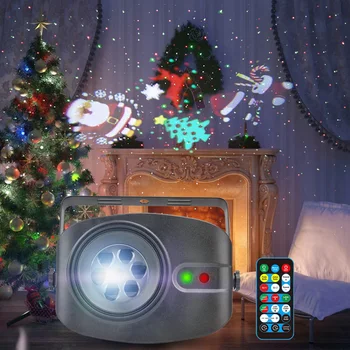 

52 Pattern Starry Sky Moving LED Laser Projector Light Christmas Halloween Party Decor Lamp Voice Control Disco Stage Light