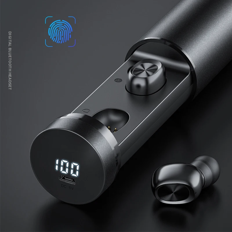 B9 TWS 5,0 Bluetooth наушники 8D стерео Смарт сенсорное управление беспроводные наушники-вкладыши Водонепроницаемая гарнитура со светодиодным дисплеем