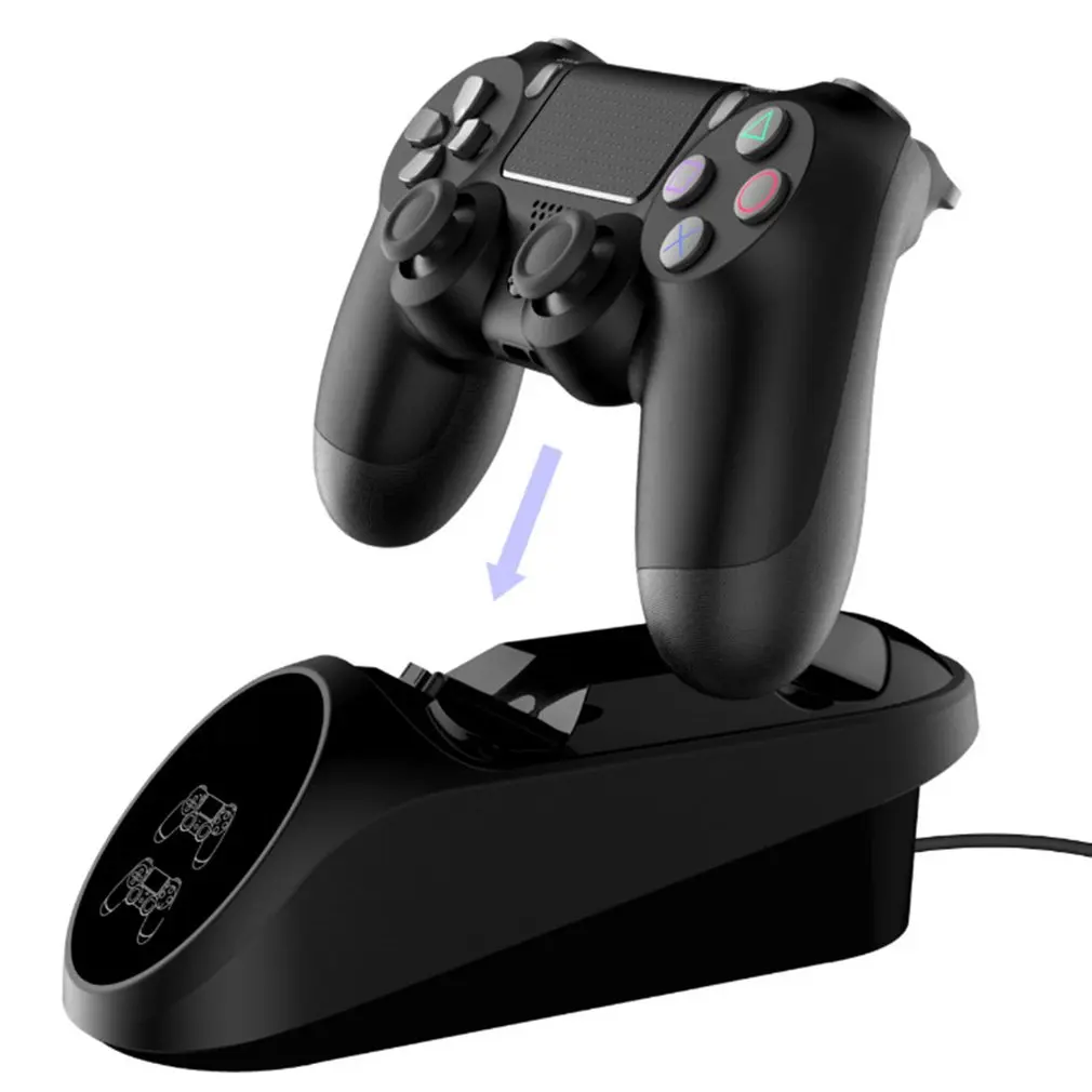 PS4 Game Controller Joypad Joystick Handle USB Charger Dual USB Fast Charging Dock Station for Playstation 4 PS4 Slim / PS4 Pro