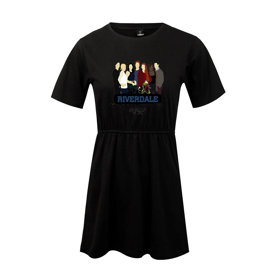 New 2019 Women Summer River Valley Town SleeveSlimshortAutumn  Casual dress Fashion Black Dress Vestidos   Dress