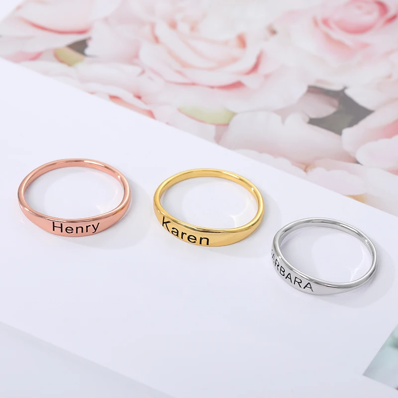 Кольцо из нержавеющей стали для мамы и дочки персонализированные кольца с