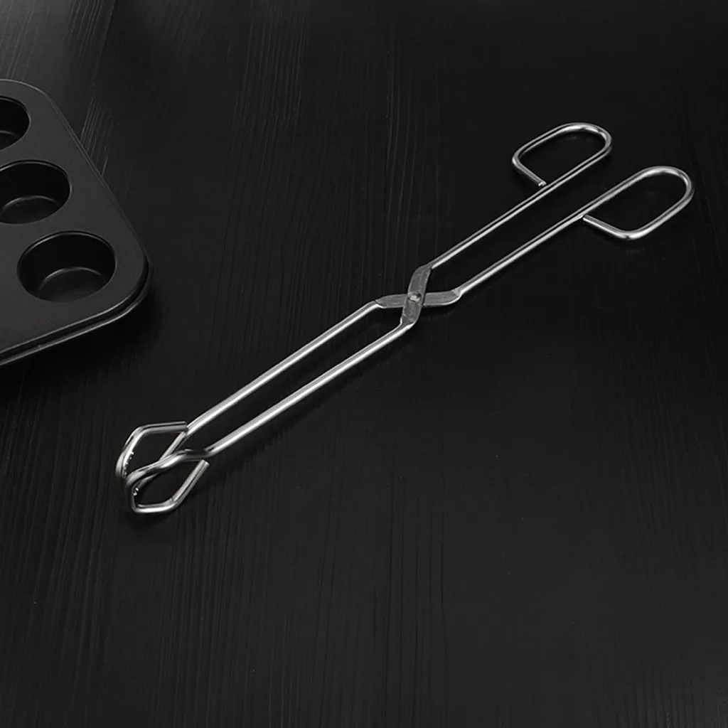 2Pc BBQ Branding Tongs Grilling Stainless Steel Barbecue Clip Pizza Bread Clamp Steak Meat Grill Forks Barbecue Tool Accessories