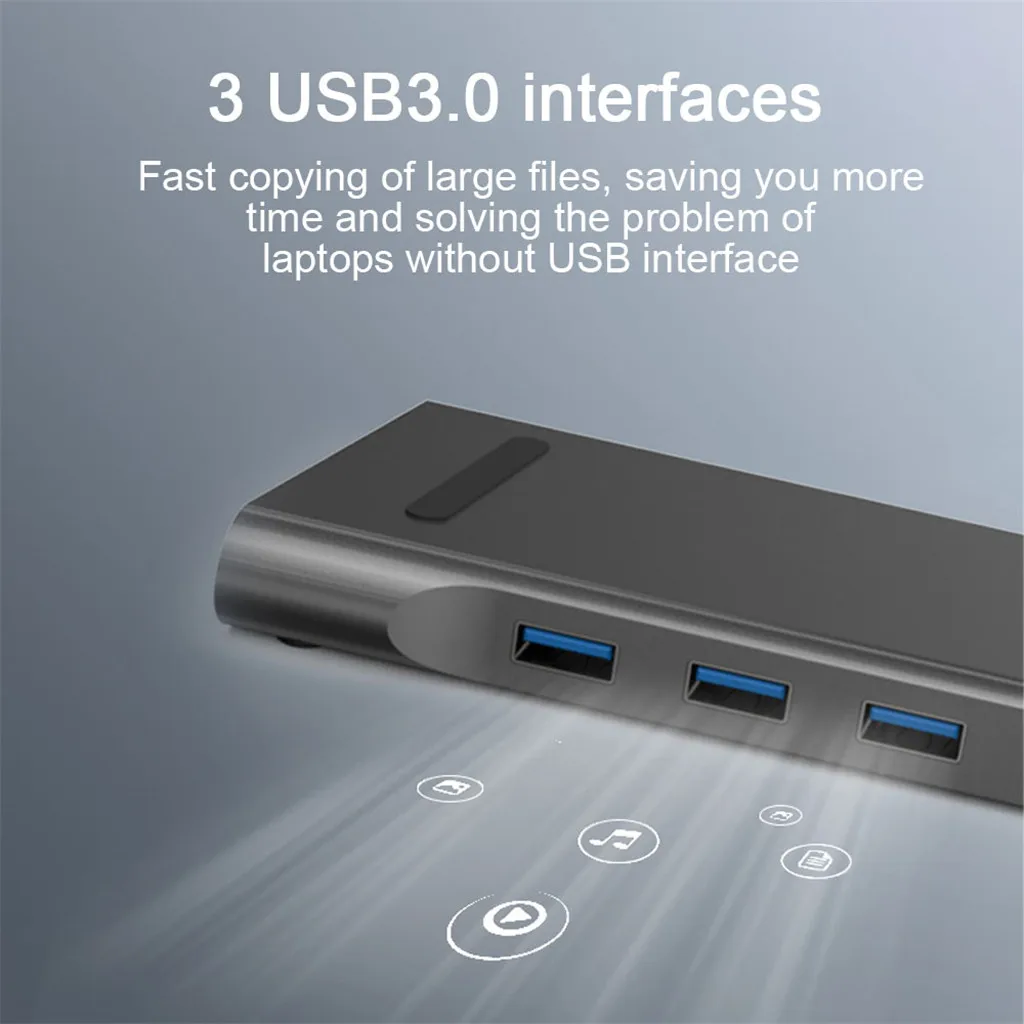 Многофункциональный 11 портов type-c концентратор HDMI адаптер Usb 3,0 концентратор Usb type c к HDMI 4K VGA 11 в 1 с DP/без DP z1126