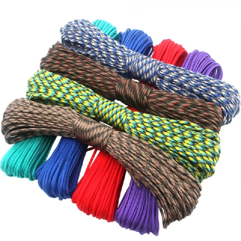 

Wholesale 100m Paracord 550 Paracorde Cord Lanyard Rope Mil Spec Type III 7 Strand Cord Climbing Camping Survival Equipment Rope