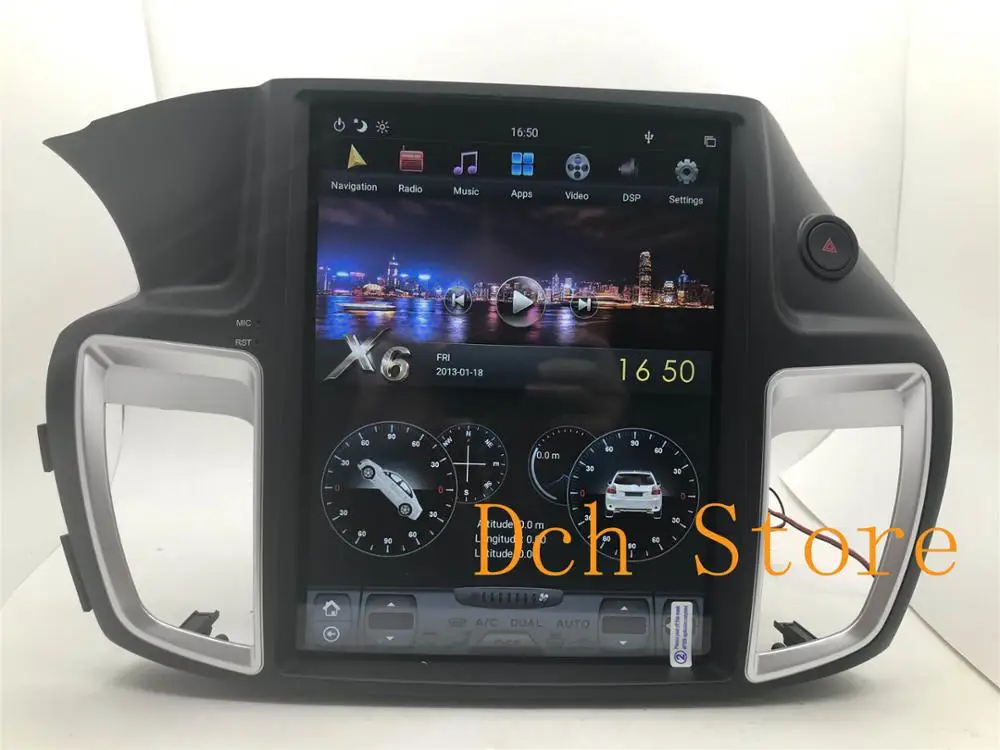 12 1 ''tesla style Android 9 0 автомобильный DVD плеер GPS для HONDA ACCORD nine 2013 2018 PX6 CARPLAY радио