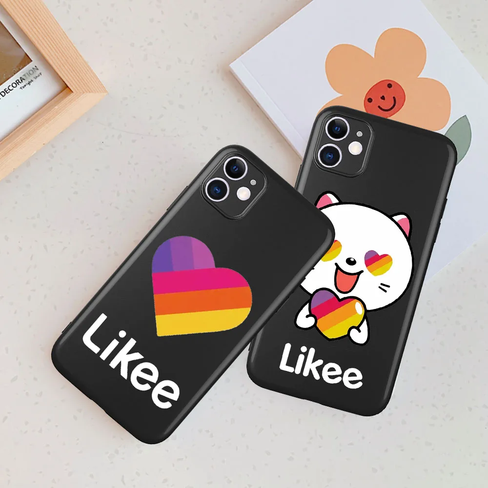 

Soft TPU Phone Case For iPhone 8 7 6 6S Plus XR 10 11 Pro max X XS Max 5 5S SE Cover Love Likee Funny cat love heart case Fundas