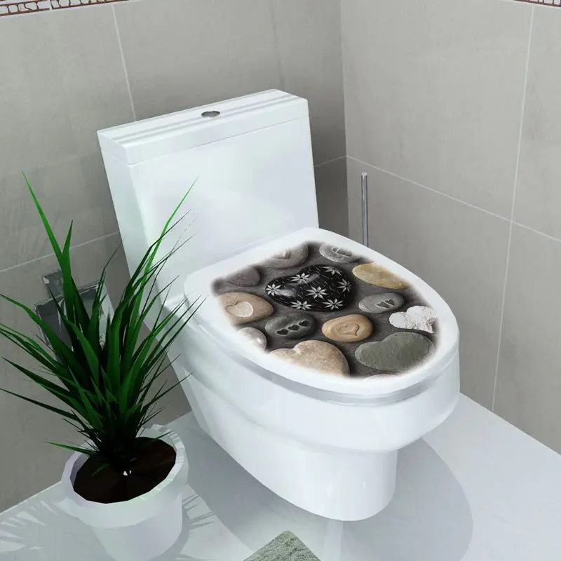 Новая простота свежий стиль Туалет сиденье стены стикеры Искусство Ванная комната наклейки Декор ПВХ переклеивающиеся декоративные