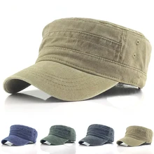 Винтажные классические плоские мужские бейсболки из промытого хлопка и регулируемый головной убор Кепка с регулировкой размера толстые зимние теплые армейские кепки для мужчин