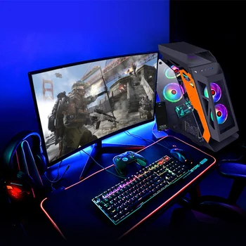 

MATX Mini ITX Motherboard Computer Gamer Case DIY Side Transparent Open Mini Mute Desktop Case Gaming Tower