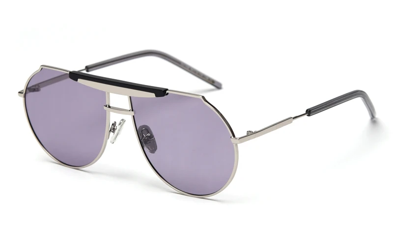 purple gray lens Peekaboo uv400 поляризационные солнцезащитные очки для мужчин, большие размеры, нестандартная металлическая оправа, тонированные Винтажные Солнцезащитные очки для женщин, высокое качество - Цвет линз: purple gray lens