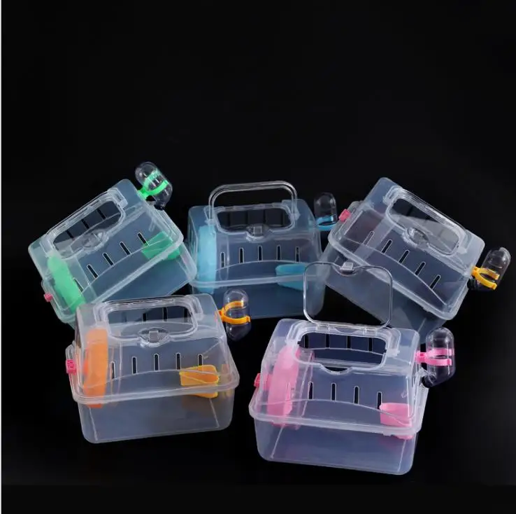 Прозрачная клетка для хомяка с золотым медведем панорамная в вилле детской