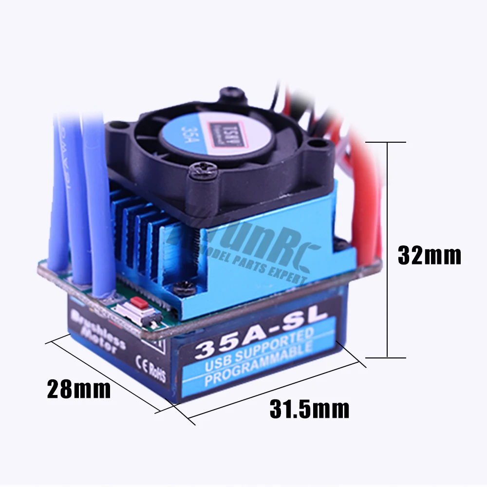 35A/60A/120A сенсорный бесщеточный ESC Регулятор скорости T разъем для 1/8 1/10 1/12 RC автомобиль гусеничный