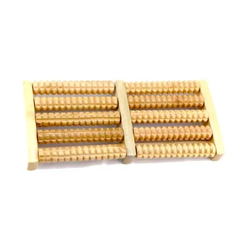 

Wooden Foot Massager Wooden Five Row Stress Relieving Treatment Relaxing Massage Roller Health Massage Tool