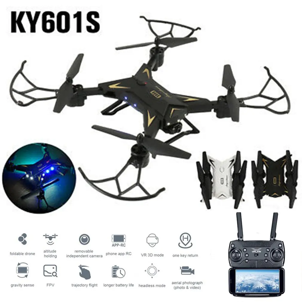 KY601S складной RC FPV, вертолет-Дрон с 4K HD камерой длинный Полет Высота удержания один ключ возврат RC самолет 2 батареи