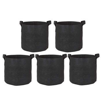 

5PCS Felt Planting Bag Vegetable Planting Pot Garden Tray Planting Bag Gg Bag Vegetable Planting Container