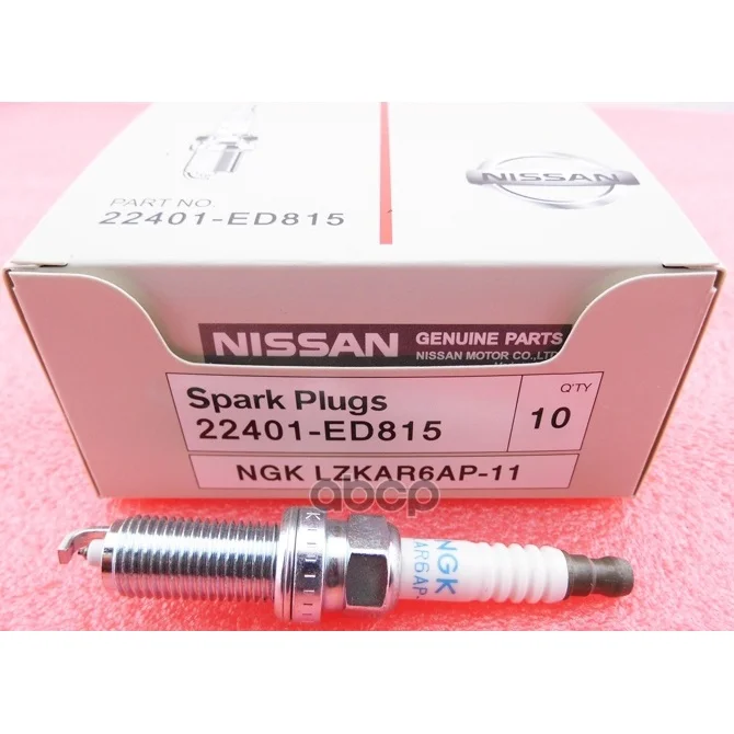 Свеча Зажигания Nissan: Note(E11), Qashqai(J10), Sentra(B17), Teana(J32), Tiida(C11), X-Trail(T31) NISSAN арт. 22401ED815