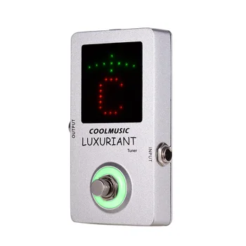 

Chromatic Guitar Tuner Pedal Aluminum Alloy Shell True Bypass Low Noise Output Large LED Display