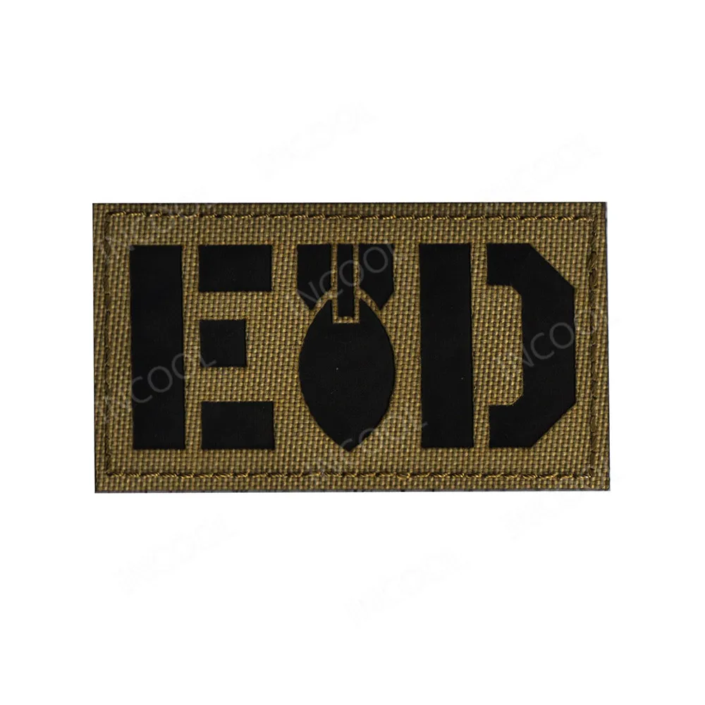 EOD Infrared Reflective IR Embroidered Patches US Flag Tactical Military Patches Emblem Badges Applique Embroidery Badges 