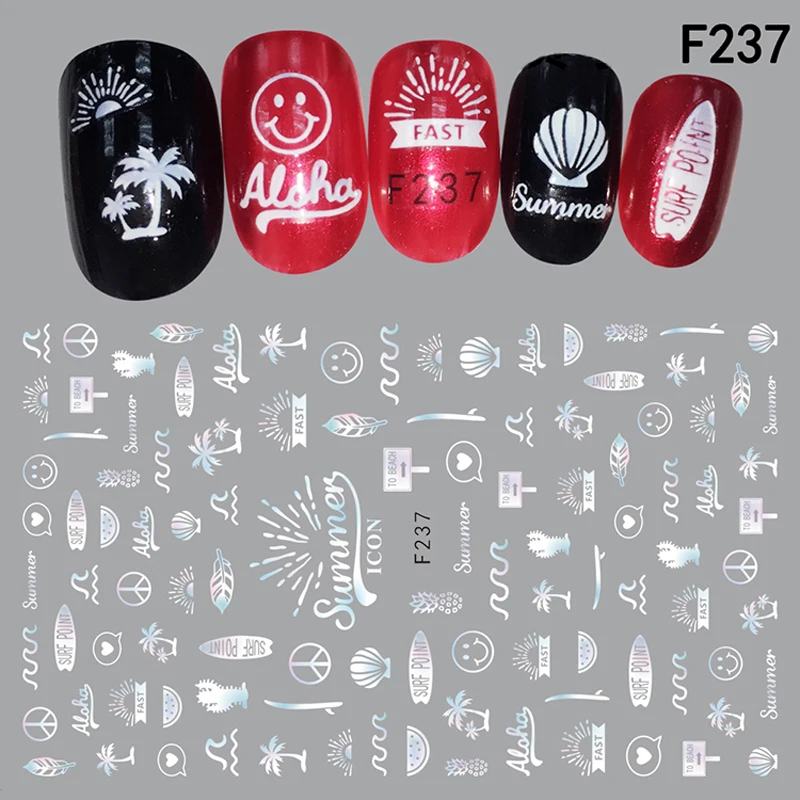 Bohemia Style Ultrathin Nails Stickers Decorations Feather Dreamcatcher Series Manicure Decals for Design 7Sheets/Set