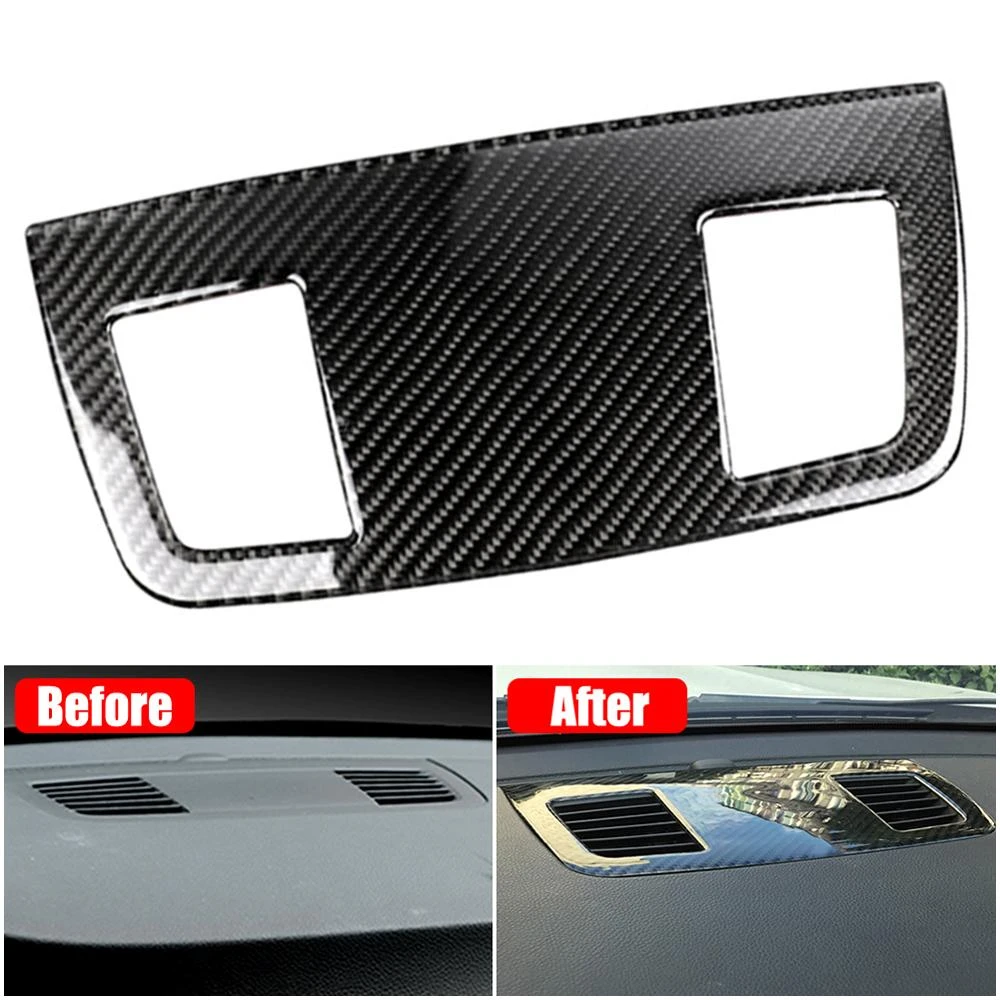 Carbon Fiber Dashboard Air Vent Outlet Frame Cover Trim For BMW 3-Series E90 92
