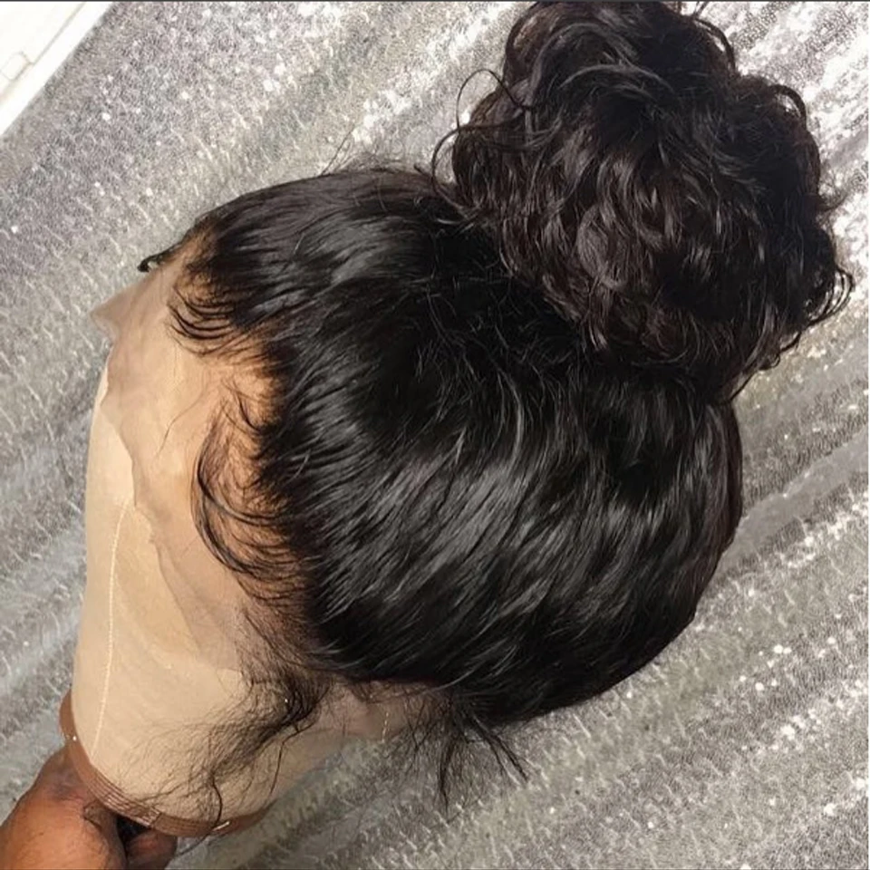 Alishes 13x4 Синтетические волосы на кружеве волнистые волосы парики для Для женщин 150% Плотность Волосы remy бразильские человеческие волосы парики для волос с детскими волосами