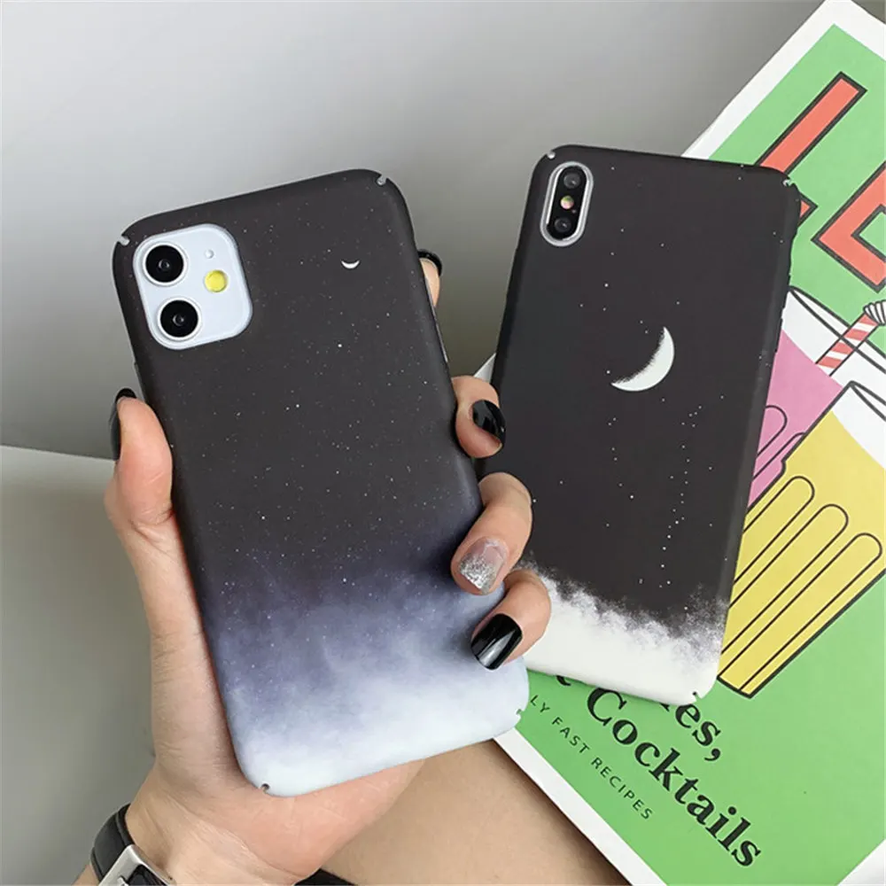 Lovebay пластиковый чехол для телефона для iPhone 11 звездное небо Луна для iPhone 7 8 6 6s Plus 11 Pro X XR XS Max 7 Жесткий PC задняя крышка оболочка