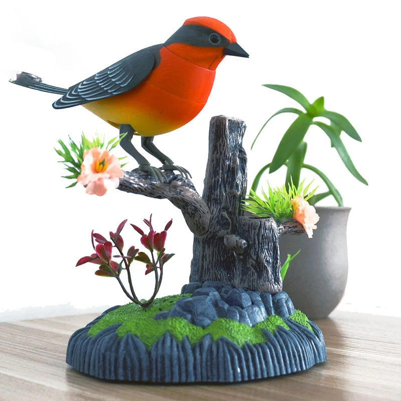 thumbnail interactive-video image 1 of Talking Parrot Toy - Electric Chirping Bird With Moving Head & Tail For Kids Decor 1 of 12