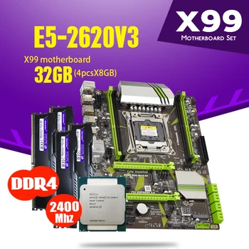 

atermiter X99 D4 motherboard set with Xeon E5 2620 V3 LGA2011-3 CPU 4pcs X 8GB =32GB 2400MHz DDR4 memory