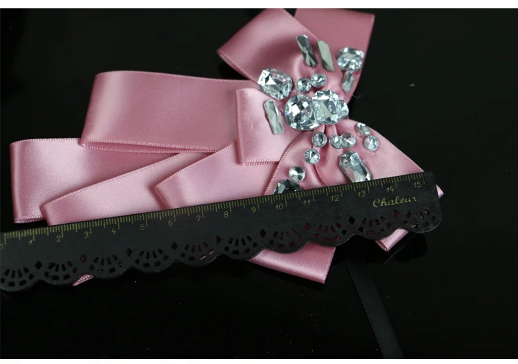 ribbon bow tie Элегантный Британский Для мужчин Для женщин фотографии Свадебная вечеринка воротник расшит со шпилькой с галстук-платок Винтаж с кристаллами, стразами и лентой и бантом - Цвет: ribbon bow tie