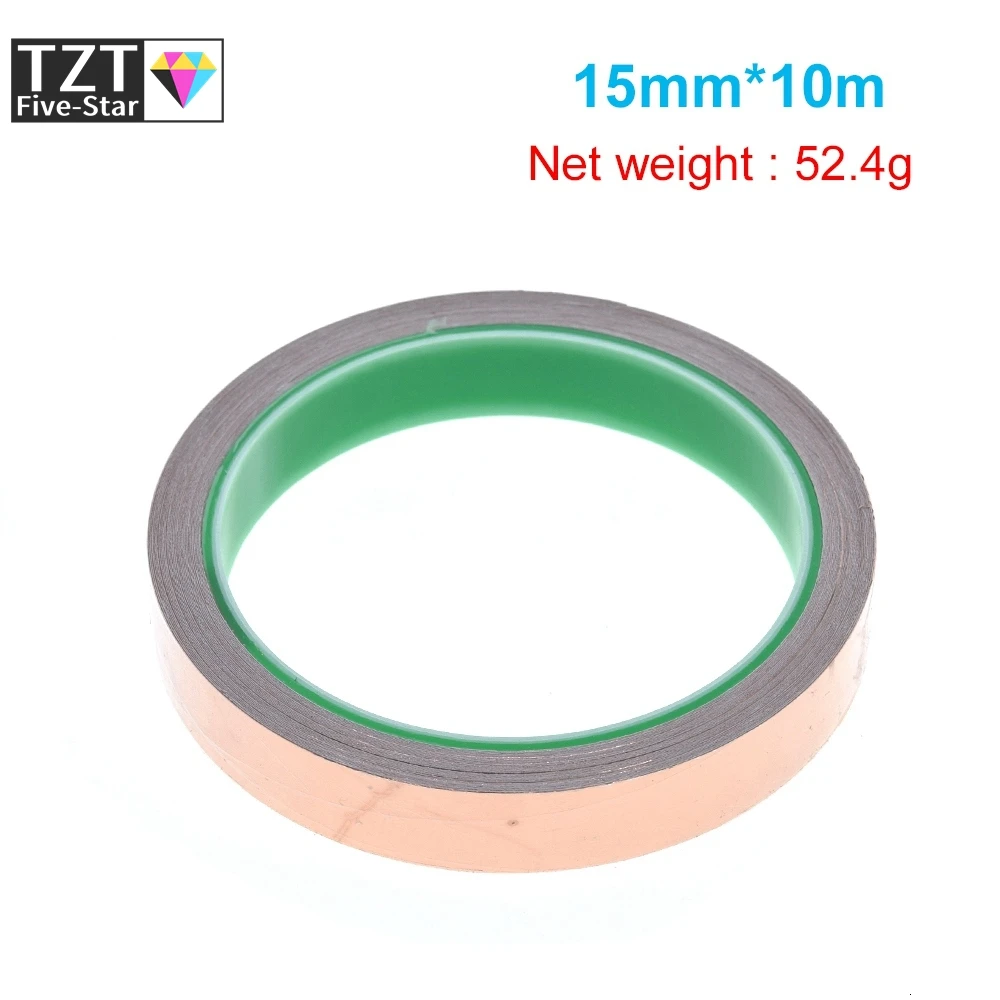 TZT 6-20mm Kupferband Schneckenklebeband EMI-Abschirmung Leitfähiges Klebefolienband für Buntglas, Papier und Elektrische Reparaturen – Detail 5