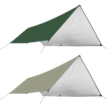 

Outdoor Ultralight Tarp Camping Survival Sun Shelter Shade Awning Silver Coating Pergola Waterproof Beach Tent New