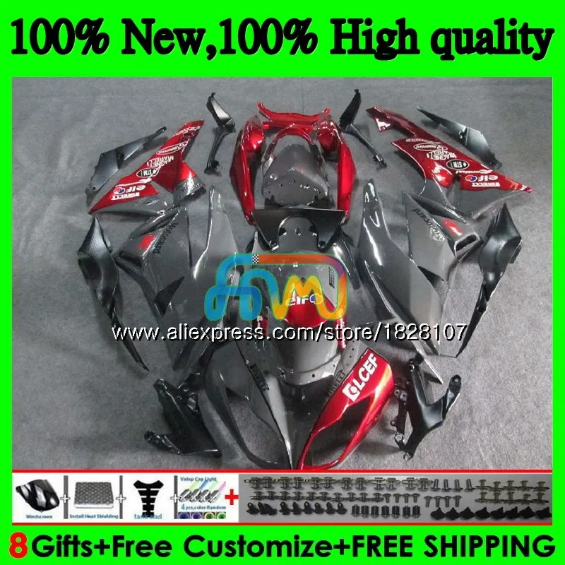 Корпус для Кавасаки ZX636 ZX600 ZX-6R Cool Green red ZX 6R 636 600CC 9b. 35 ZX-636 ZX6R 09 10 11 12 2009 2010 2011 2012