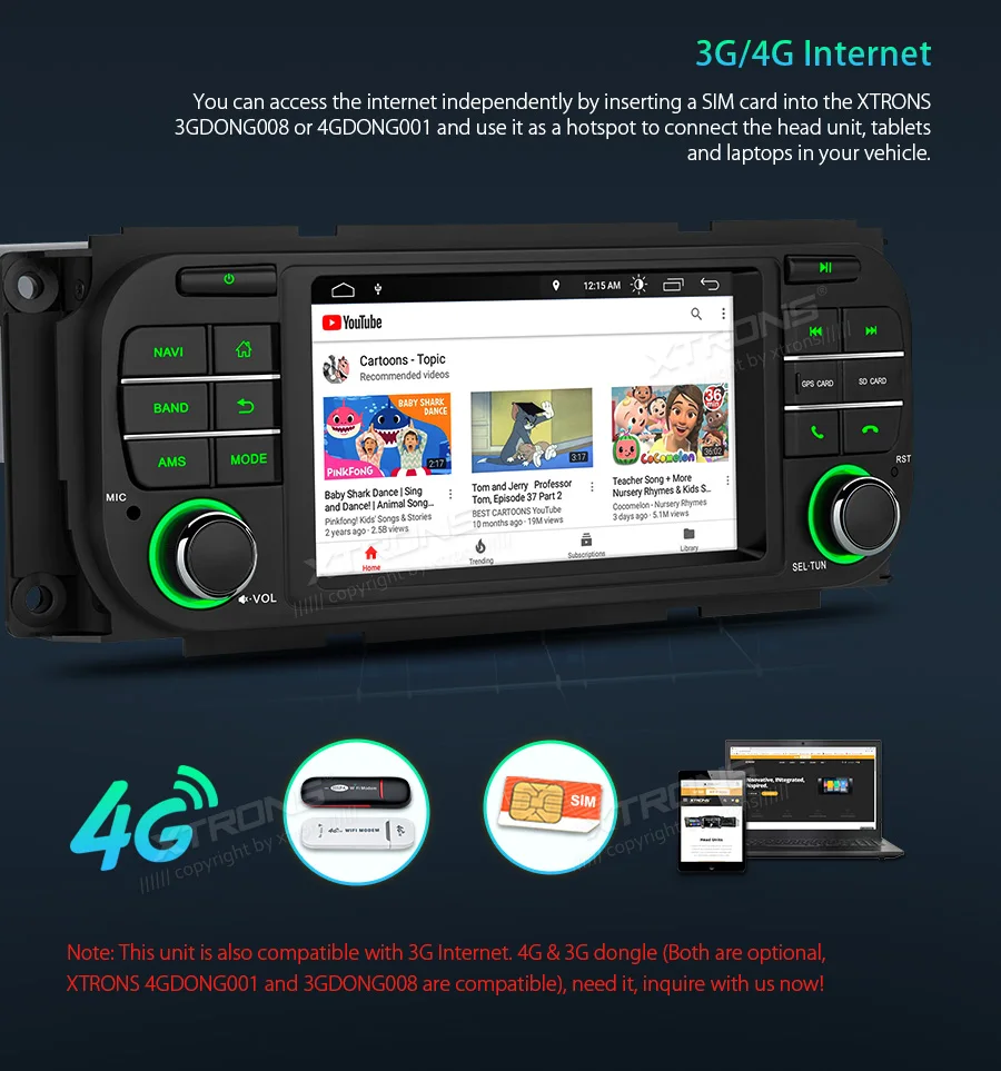 Sale XTRONS 5" Android 9.0 Car Radio Stereo Player for JEEP Grand Cherokee Liberty Wrangler for Chrysler for Dodge GPS Navigation 11