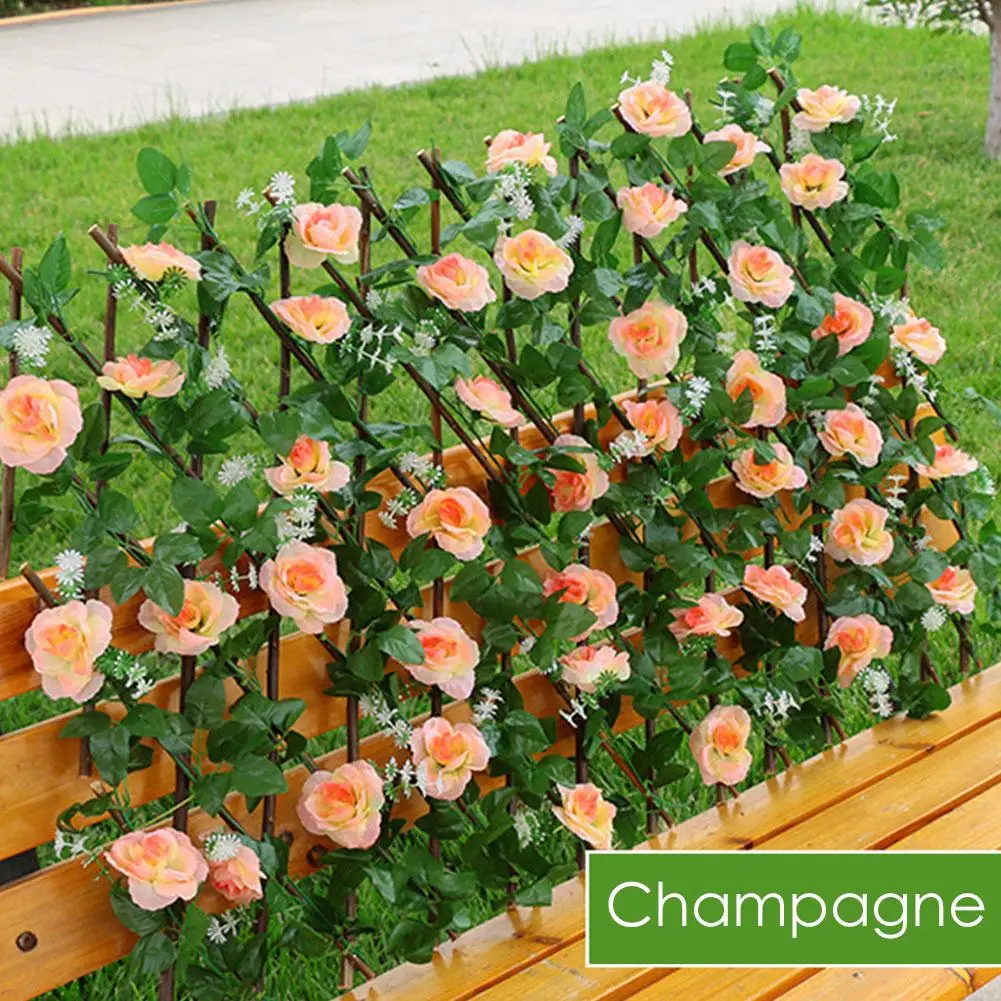 Retractable-Garden-Fence-Artificial-Cherry-Blossoms-Fence-With-Flowers-And-Leaves-Privacy-Barrier-Garland-Wedding-Fence.jpg Behúzható Kerti Kerítés Mesterséges Cseresznyevirágok Virágokkal És Levelek Magánéletű Akadályok Koszorú Esküvői Dekoráció - Image 2