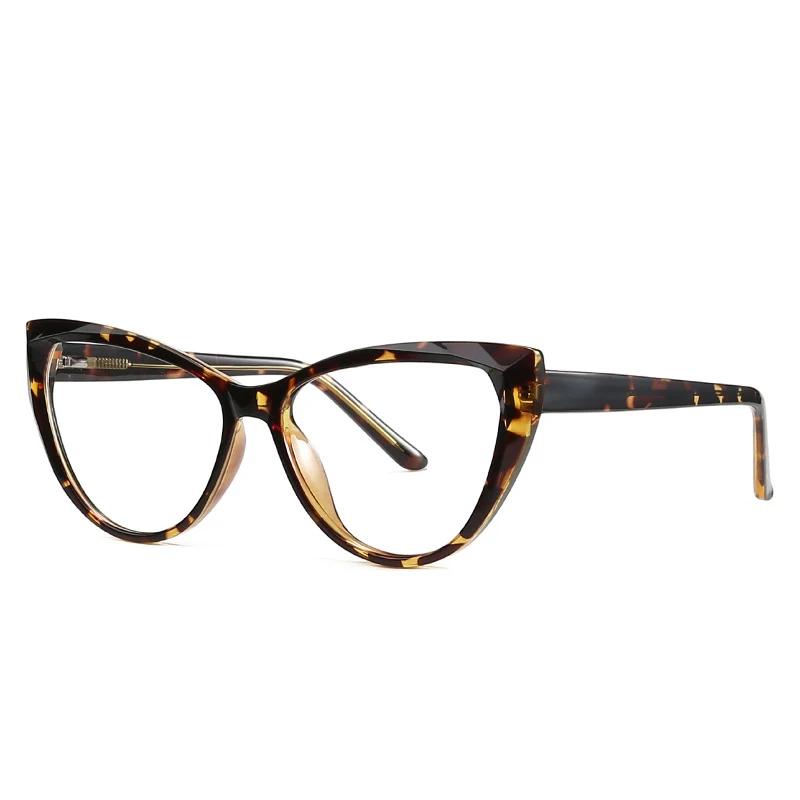 Женские стильные дизайнерские очки кошачий глаз TR90 с пружинным шарниром, прозрачные оптические очки для близорукости, оправа-1,25