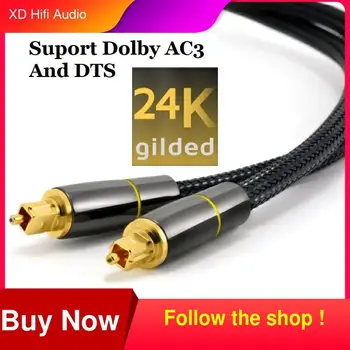 

Honesum SPDIF 5.1 Dolby 7.1 Soundbar Toslink Fiber Cable Gold Plated Digital Optical Coaxial Audio Cable TV box Optical fiber
