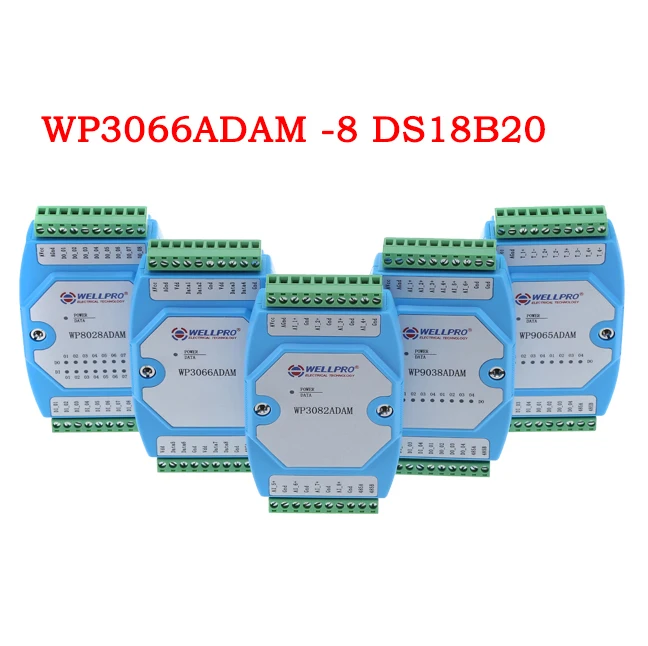 8-канальный входной датчик температуры DS18B20 Модуль RS485 RTU MODBUS WP3066ADAM | Безопасность