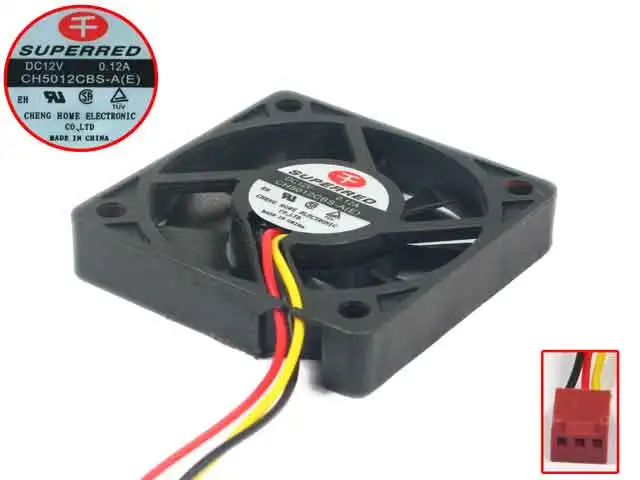Emacro для SUPERRED CH5012CBS-A(E) DC 12V 0.12A 3-жильный 50x50x10 мм Сервер вентилятор охлаждения