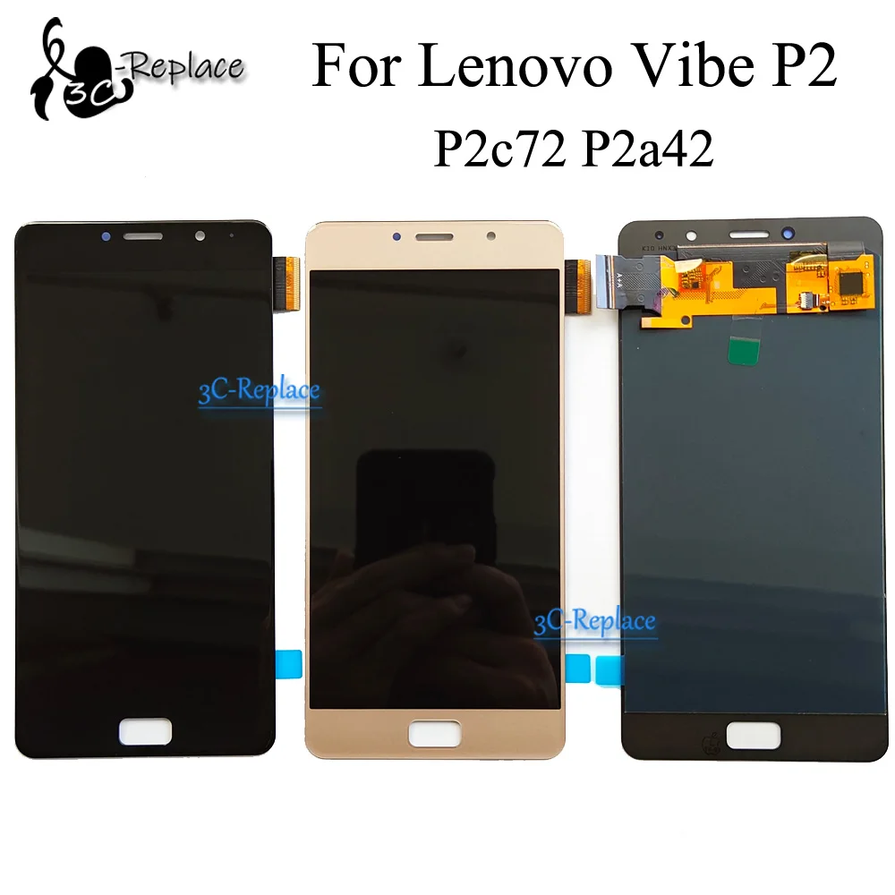 

100% Tested Original 5.5 inch NEW For Lenovo Vibe P2 P2c72 P2a42 LCD Display Touch Screen Digitizer Assembly Replacement