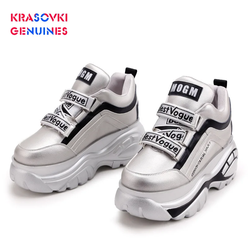 Krasovki Genuines/женские зимние кроссовки; Прямая поставка; модная женская обувь с круглым носком на толстой подошве; смешанные цвета; женская обувь из плюша