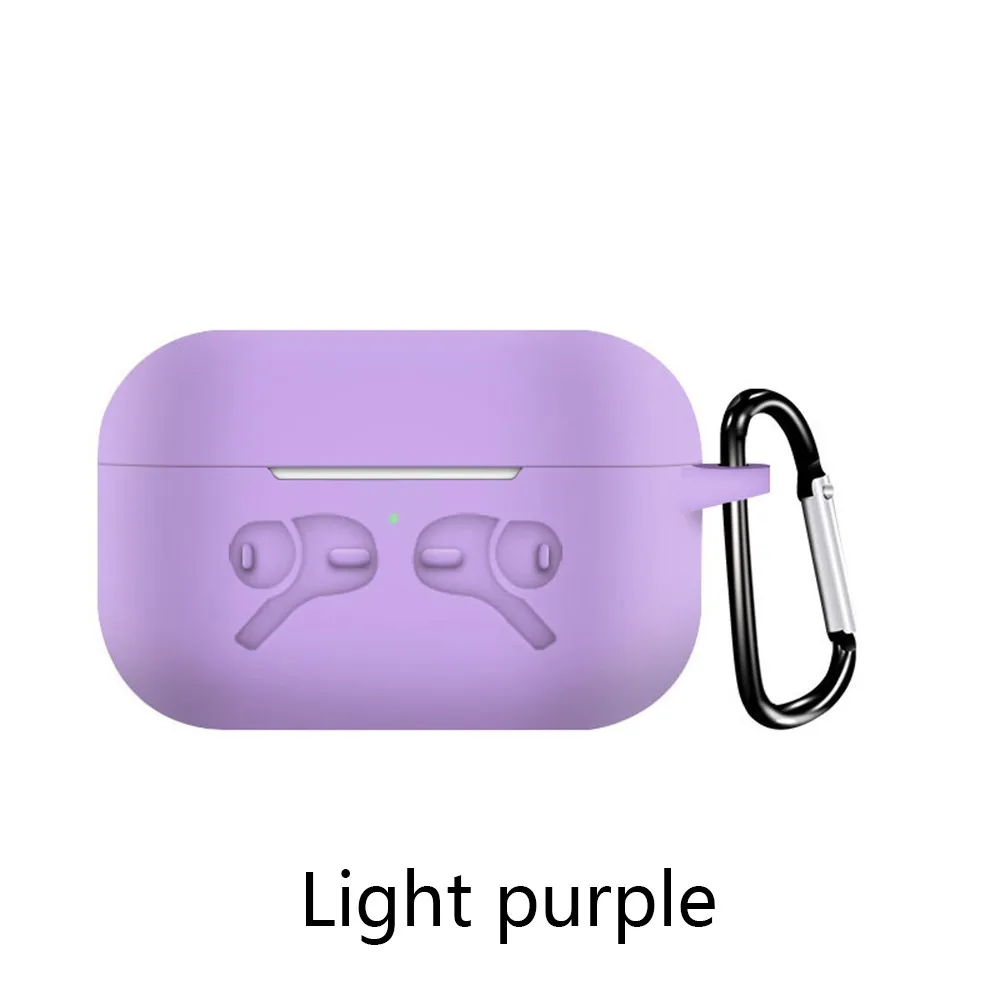 Слоновая кость Для AirPods Pro Чехол противоударные устойчивые к царапинам наушники силиконовый защитный чехол для Air Pods Pro чехол s с крючком - Цвет: Слоновая кость