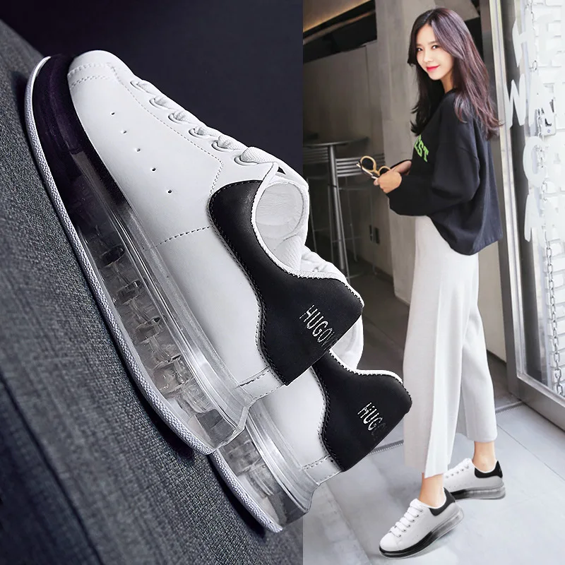 

Autumn & Winter McQueen Celebrity Style Really Air Cushion Shock Absorption Athletic Shoes COUPLE'S Casual Board Shoes Men And W
