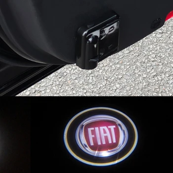 Auto Led Deur Logo Welkom Licht Voor Fiat Punto Evo 500 Stilo Bravo Palio Ducato Doblo Linea Panda Uno Coupe scudo Brava Albea 2