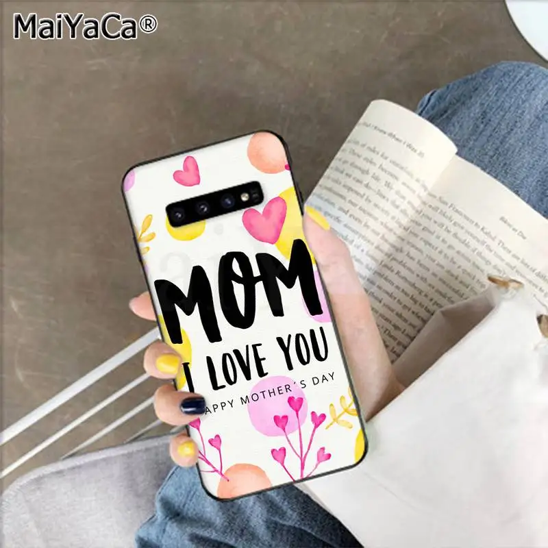 A7 MaiYaCa Best Mom ТПУ мягкий силиконовый черный чехол для телефона для samsung S9 plus S5 S6 edge plus S7 edge S8 plus S10 E S10 plus - Цвет: A7