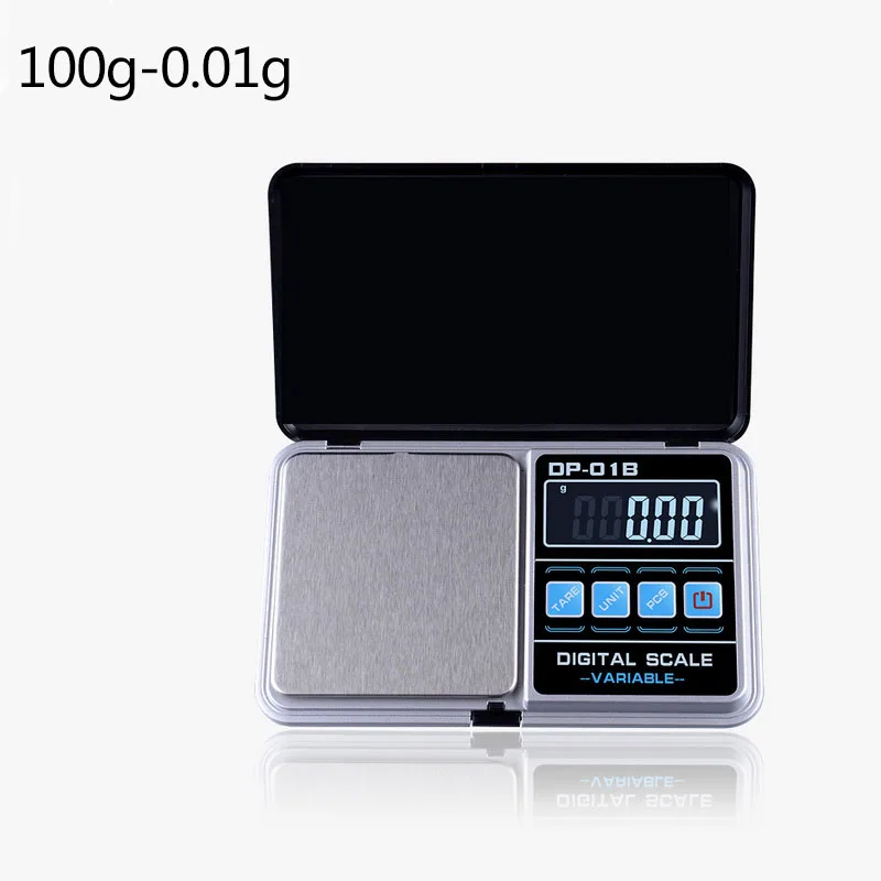 100/200/300/500/1000g 0,01/0,1 г мини весы для драгоценных камней, выполненные из Многофункциональный цифровые весы высокой точности Подсветка грамм весы - Цвет: 100g-0.01g