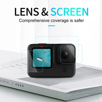 

Screen+Lens Films For GoPro Hero 9 Black Action Camera HD Glass Screen Protector For GoPro Hero9 Protection Accessories 2in1 Kit